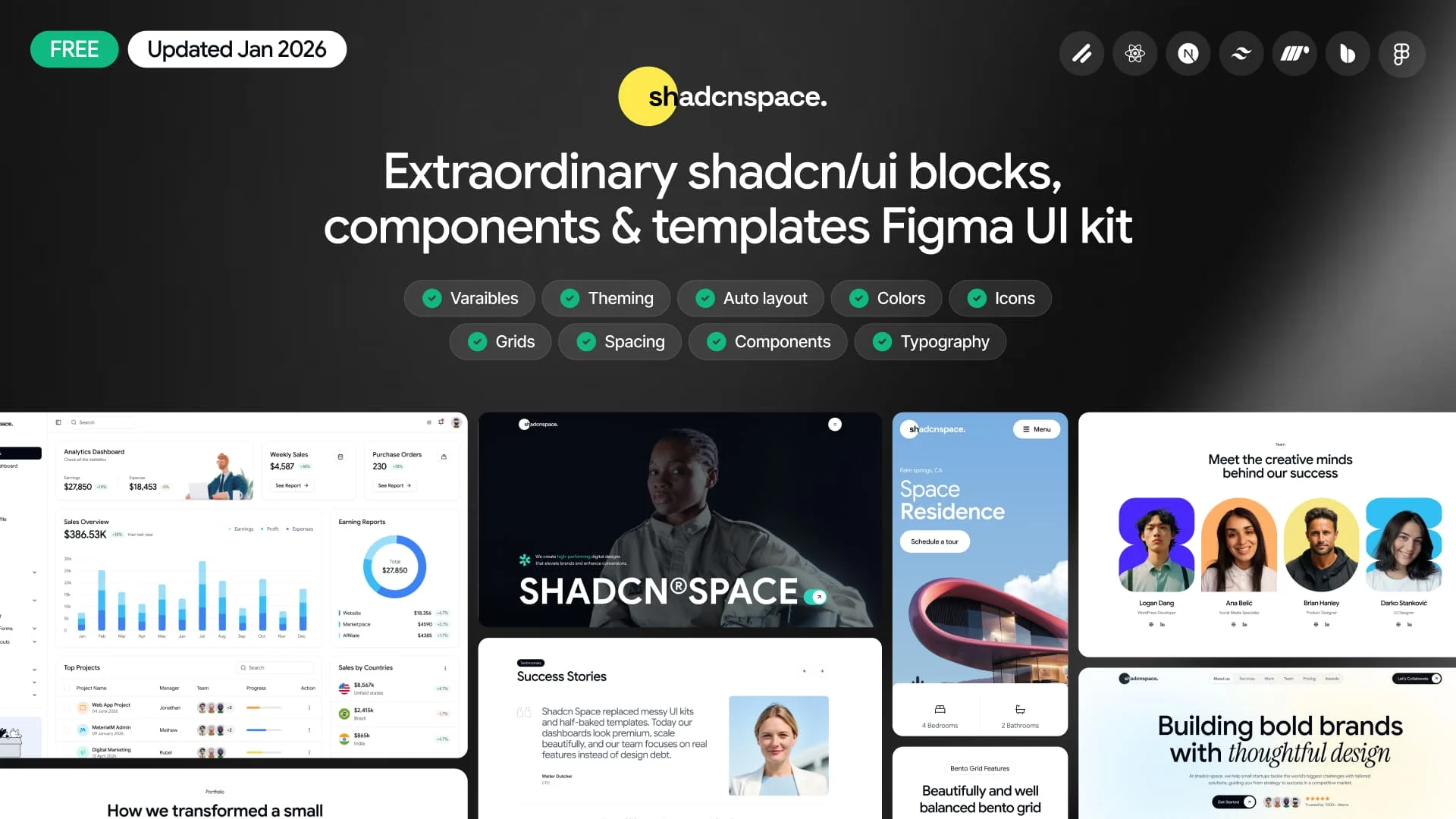 Shadcn Space template preview